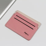 Mini porte cartes pour femme cuir rose.