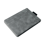 Porte carte bancaire en cuir de qualité gris.
