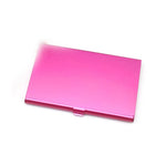 Porte carte en aluminium rose rouge.