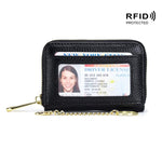 On voit l'arrière du produit avec une carte d'identité dans la fente transparente avec RFID écrit en haut à droite.