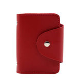 Porte cartes en cuir rouge pour femme