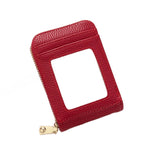 porte carte cuir rouge