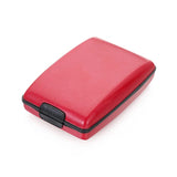 Porte carte de credit magique en aluminium rouge.