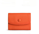 porte carte femme cuir orange