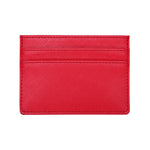 Porte carte homme slim en cuir rouge.