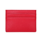 Porte carte homme slim en cuir rouge.