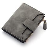 Porte cartes portefeuille en cuir gris foncé.