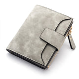 Porte cartes portefeuille en cuir gris.