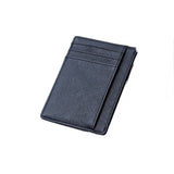 Porte-cartes pour femme en cuir noir