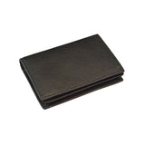 Porte-cartes bancaire pour femme en cuir noir.