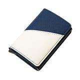 Porte-cartes bancaire en cuir blanc et bleu