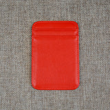 Porte-cartes en cuir rouge