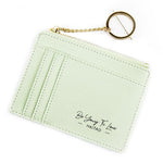Porte cartes pour femme en cuir vert clair