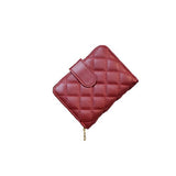 Porte-cartes pour femme en cuir rouge