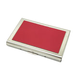 Porte-cartes métallique rouge