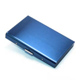 Porte-cartes rigide bleu avec technologie RFID